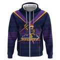 NRL Storm Christmas Custom Zip Hoodie Minimalism Style