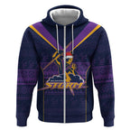NRL Storm Christmas Custom Zip Hoodie Minimalism Style