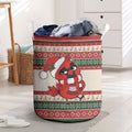 Aussie Cardinal Christmas Laundry Basket Festive Knitted Pattern Inspired