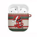 Aussie Cardinal Christmas AirPods Case Festive Knitted Pattern Inspired