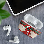 Aussie Cardinal Christmas AirPods Case Festive Knitted Pattern Inspired