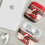 Aussie Cardinal Christmas AirPods Case Festive Knitted Pattern Inspired