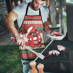 Aussie Cardinal Christmas Apron Festive Knitted Pattern Inspired