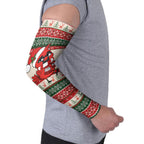 Aussie Cardinal Christmas Arm Sleeves Festive Knitted Pattern Inspired