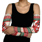Aussie Cardinal Christmas Arm Sleeves Festive Knitted Pattern Inspired