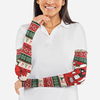 Aussie Cardinal Christmas Arm Sleeves Festive Knitted Pattern Inspired