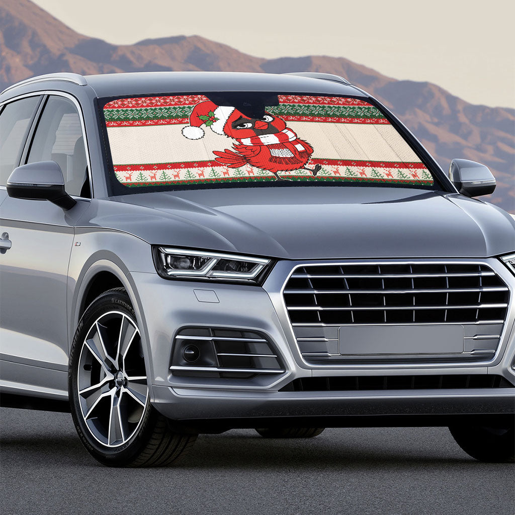 Aussie Cardinal Christmas Auto Sun Shade Festive Knitted Pattern Inspired