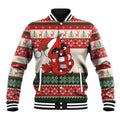 Aussie Cardinal Christmas Baseball Jacket Festive Knitted Pattern Inspired