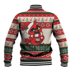 Aussie Cardinal Christmas Baseball Jacket Festive Knitted Pattern Inspired