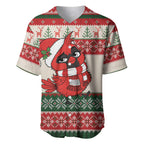 Aussie Cardinal Christmas Baseball Jersey Festive Knitted Pattern Inspired