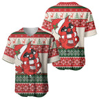 Aussie Cardinal Christmas Baseball Jersey Festive Knitted Pattern Inspired
