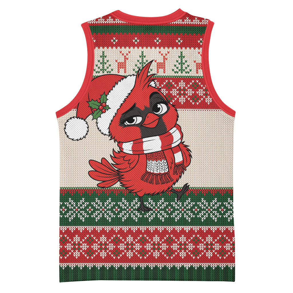 Aussie Cardinal Christmas Basketball Jersey Festive Knitted Pattern Inspired