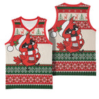 Aussie Cardinal Christmas Basketball Jersey Festive Knitted Pattern Inspired