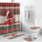 Aussie Cardinal Christmas Bathroom Set Festive Knitted Pattern Inspired
