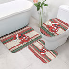 Aussie Cardinal Christmas Bathroom Set Festive Knitted Pattern Inspired