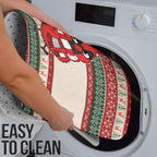 Aussie Cardinal Christmas Bathroom Set Festive Knitted Pattern Inspired