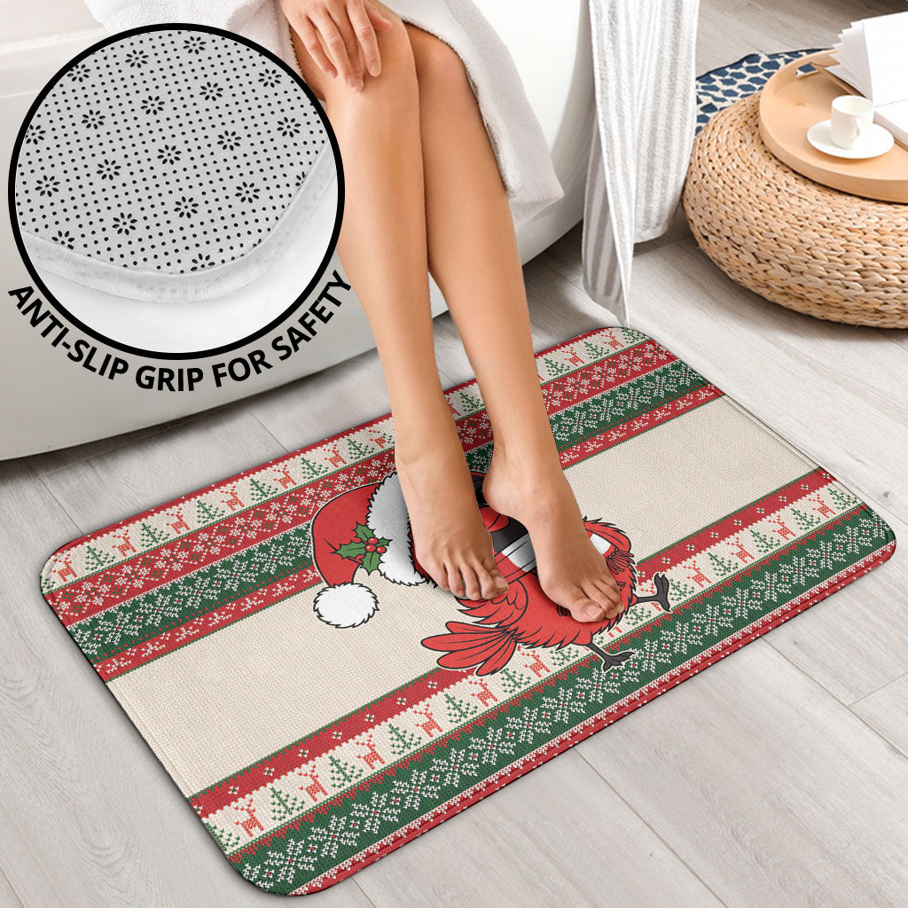 Aussie Cardinal Christmas Bathroom Set Festive Knitted Pattern Inspired
