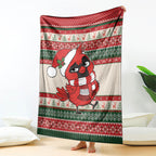 Aussie Cardinal Christmas Blanket Festive Knitted Pattern Inspired