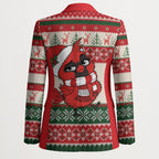 Aussie Cardinal Christmas Blazer Festive Knitted Pattern Inspired