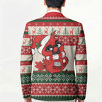 Aussie Cardinal Christmas Blazer Festive Knitted Pattern Inspired