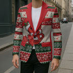 Aussie Cardinal Christmas Blazer Festive Knitted Pattern Inspired