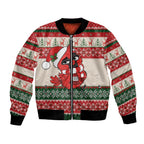 Aussie Cardinal Christmas Bomber Jacket Festive Knitted Pattern Inspired