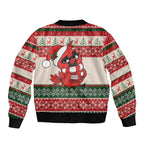 Aussie Cardinal Christmas Bomber Jacket Festive Knitted Pattern Inspired