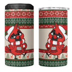 Aussie Cardinal Christmas 4 in 1 Can Cooler Tumbler Festive Knitted Pattern Inspired