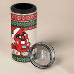 Aussie Cardinal Christmas 4 in 1 Can Cooler Tumbler Festive Knitted Pattern Inspired