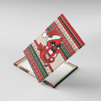 Aussie Cardinal Christmas Canvas Wall Art Festive Knitted Pattern Inspired