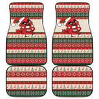 Aussie Cardinal Christmas Car Mats Festive Knitted Pattern Inspired
