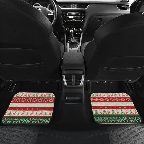 Aussie Cardinal Christmas Car Mats Festive Knitted Pattern Inspired