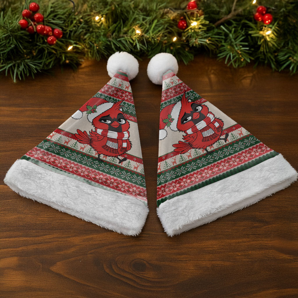 Aussie Cardinal Christmas Santa Hat Festive Knitted Pattern Inspired