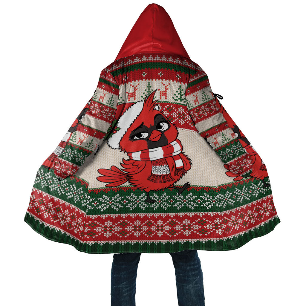 Aussie Cardinal Christmas Cloak Festive Knitted Pattern Inspired