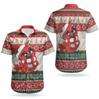 Aussie Cardinal Christmas Couples Matching Mermaid Dress and Hawaiian Shirt Festive Knitted Pattern Inspired
