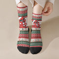 Aussie Cardinal Christmas Crew Socks Festive Knitted Pattern Inspired