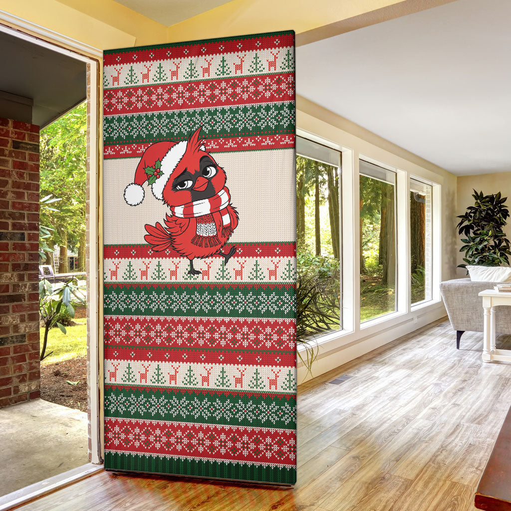 Aussie Cardinal Christmas Door Cover Festive Knitted Pattern Inspired