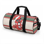 Aussie Cardinal Christmas Duffle Bag Festive Knitted Pattern Inspired