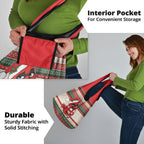 Aussie Cardinal Christmas Grocery Bag Festive Knitted Pattern Inspired