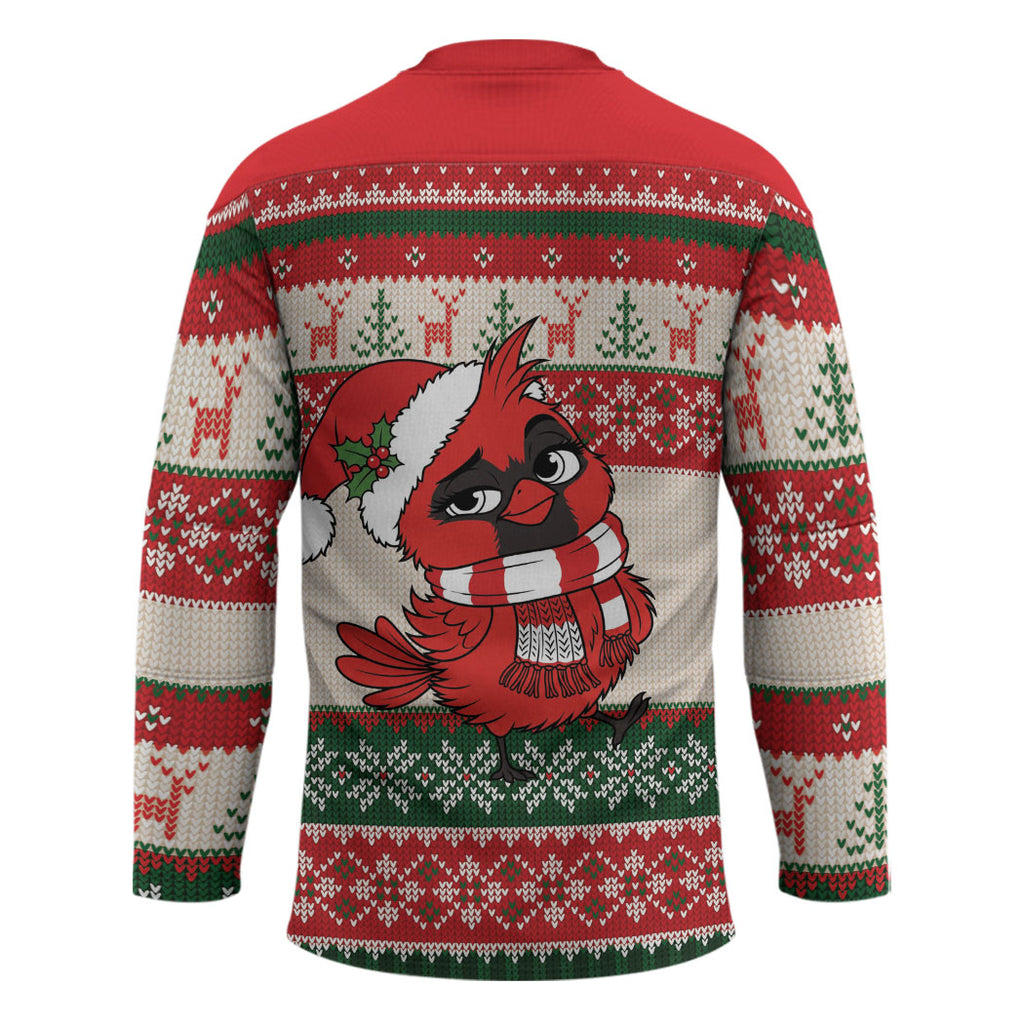 Aussie Cardinal Christmas Hockey Jersey Festive Knitted Pattern Inspired
