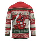 Aussie Cardinal Christmas Hockey Jersey Festive Knitted Pattern Inspired