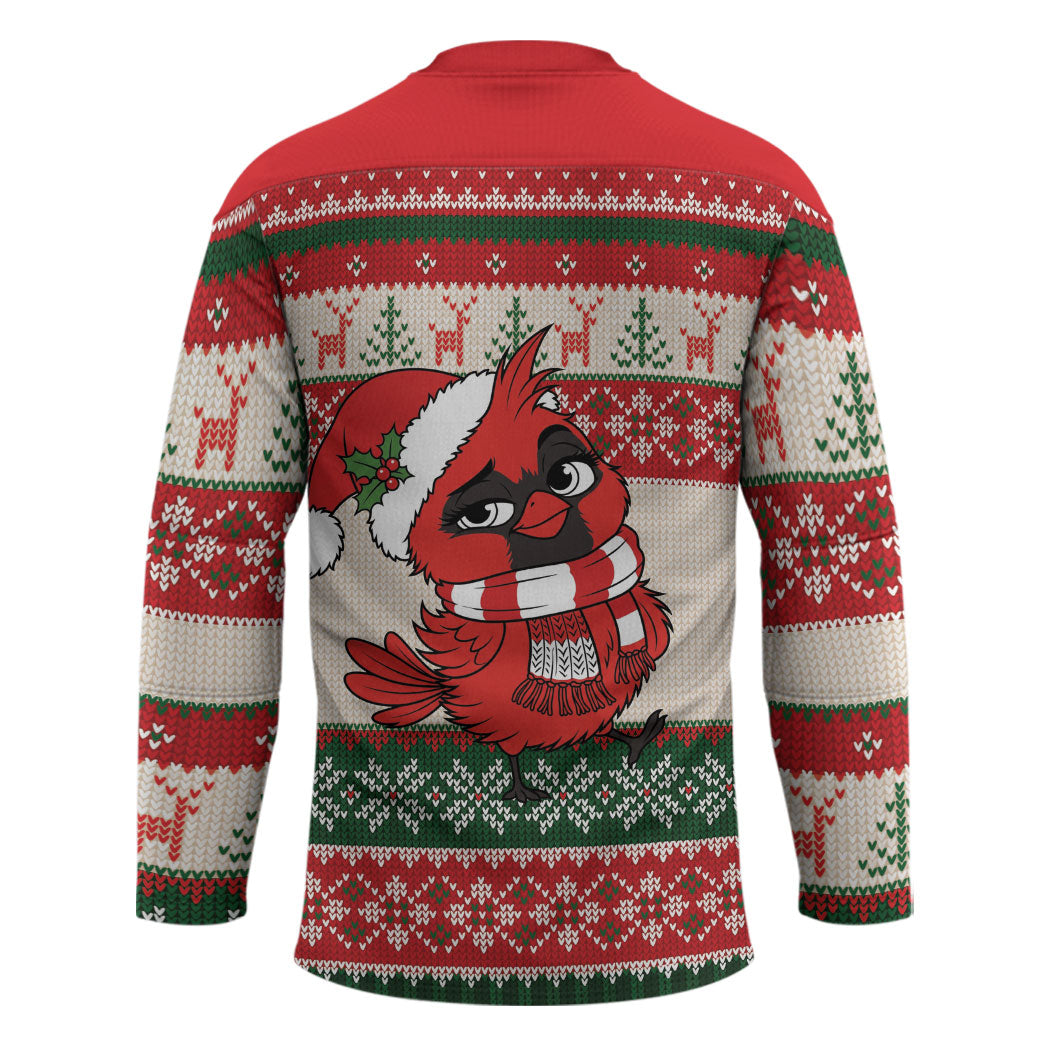 Aussie Cardinal Christmas Hockey Jersey Festive Knitted Pattern Inspired
