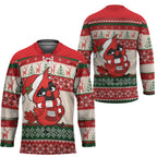 Aussie Cardinal Christmas Hockey Jersey Festive Knitted Pattern Inspired