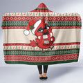 Aussie Cardinal Christmas Hooded Blanket Festive Knitted Pattern Inspired