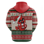 Aussie Cardinal Christmas Hoodie Festive Knitted Pattern Inspired