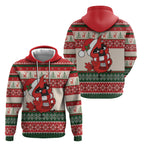 Aussie Cardinal Christmas Hoodie Festive Knitted Pattern Inspired