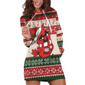 Aussie Cardinal Christmas Hoodie Dress Festive Knitted Pattern Inspired