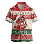 Aussie Cardinal Christmas Kid Hawaiian Shirt Festive Knitted Pattern Inspired