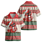Aussie Cardinal Christmas Kid Hawaiian Shirt Festive Knitted Pattern Inspired