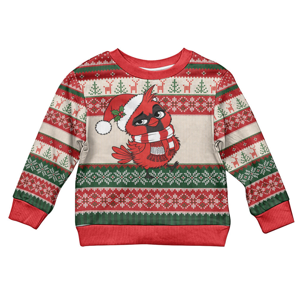 Aussie Cardinal Christmas Kid Ugly Christmas Sweater Festive Knitted Pattern Inspired